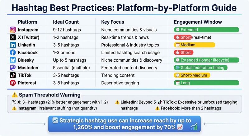Optimal Hashtag Counts by Social Media Platform