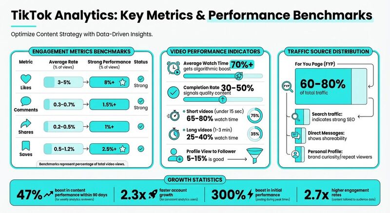 TikTok Analytics Key Metrics and Performance Benchmarks Guide