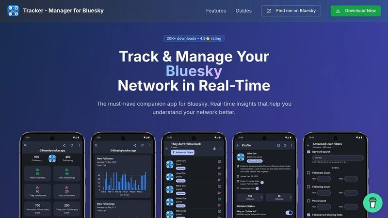 Tracker - Manager for Bluesky