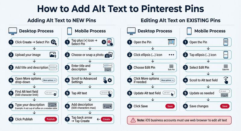 How to Add Alt Text to Pinterest Pins: Desktop and Mobile Guide