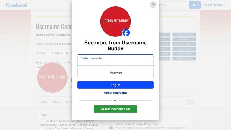 Username Buddy