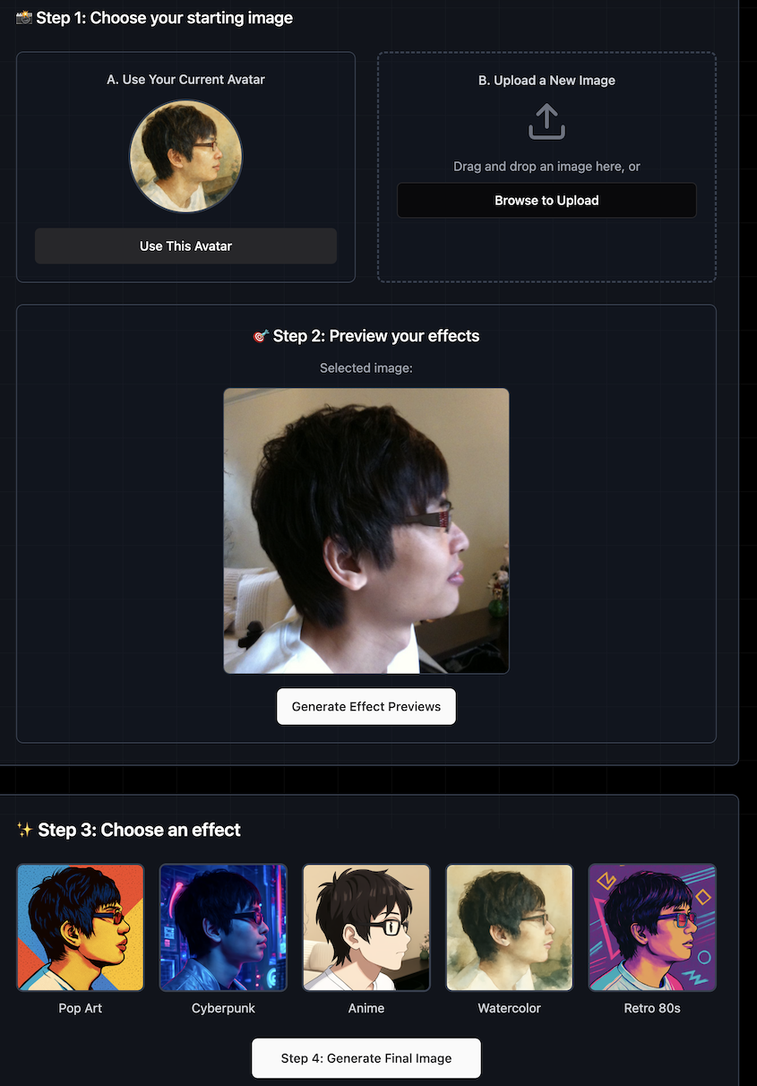 Profile Picture Editor Sample